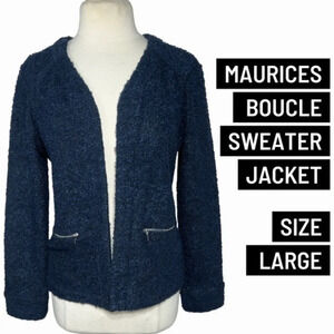 Maurices navy sweater jacket size L